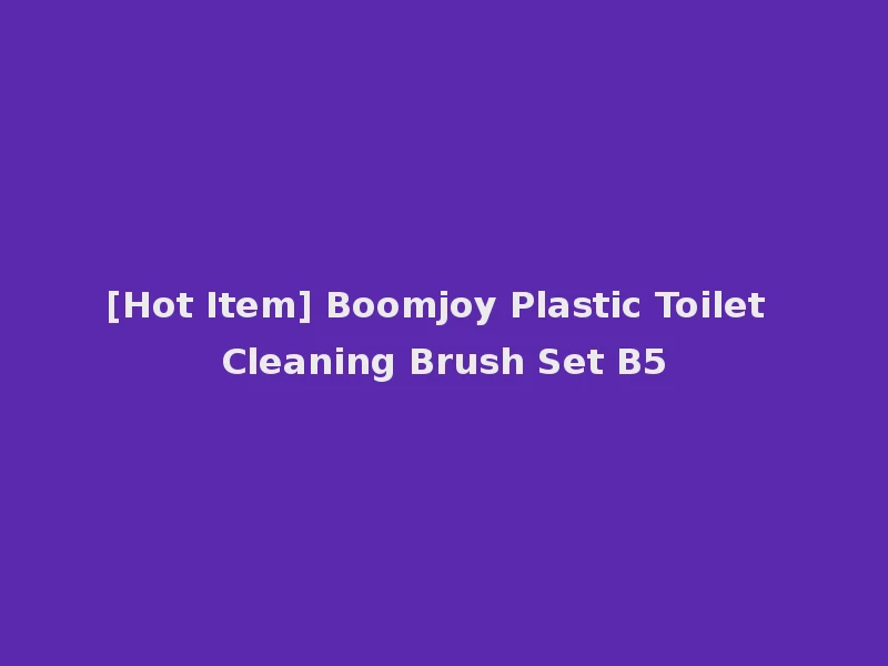 [Hot Item] Boomjoy Plastic Toilet Cleaning Brush Set B5