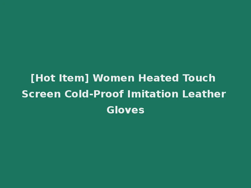 [Hot Item] Women Heated Touch Screen Cold-Proof Imitation Leather Gloves