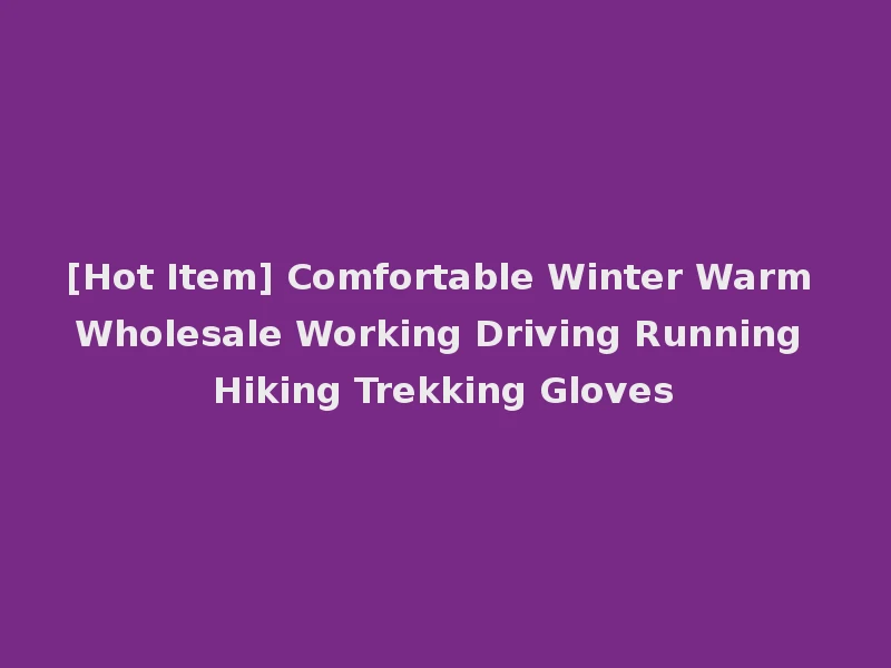 [Hot Item] Comfortable Winter Warm Wholesale Working Driving Running Hiking Trekking Gloves