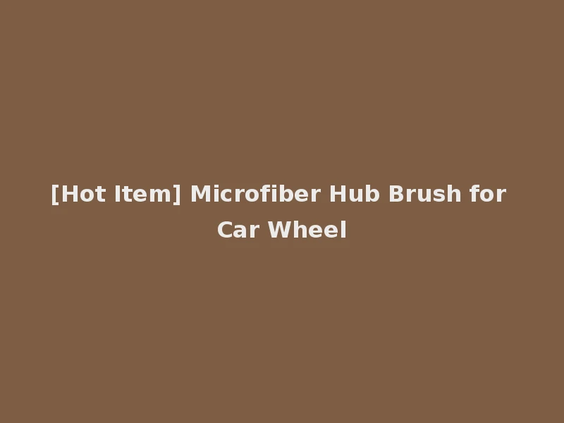 [Hot Item] Microfiber Hub Brush for Car Wheel