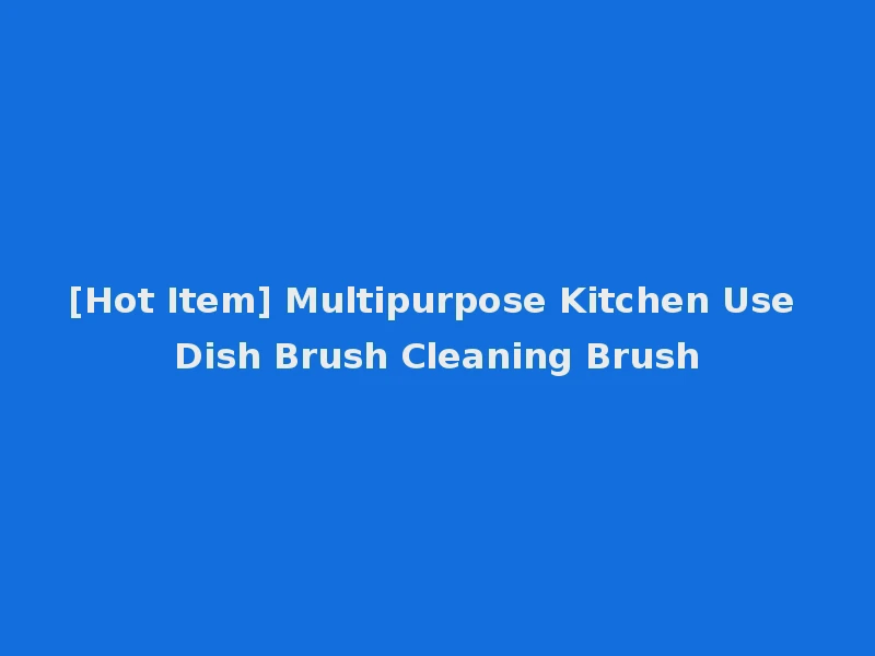 [Hot Item] Multipurpose Kitchen Use Dish Brush Cleaning Brush