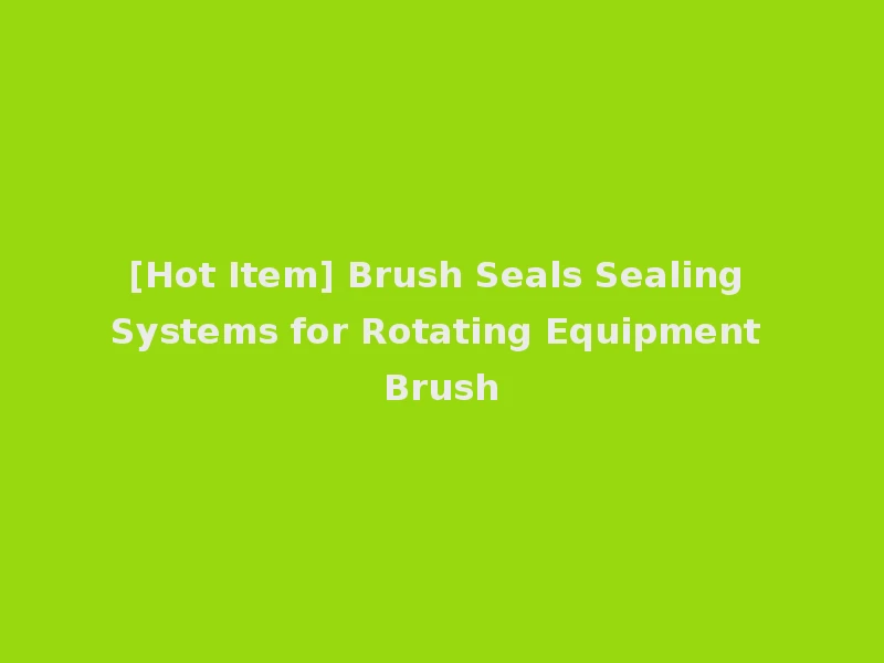 [Hot Item] Brush Seals Sealing Systems for Rotating Equipment Brush