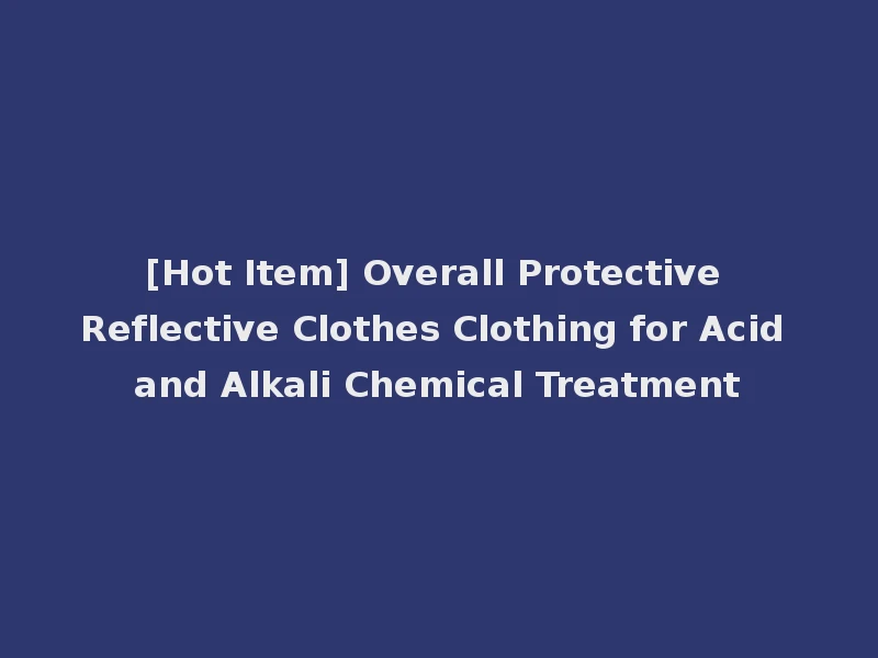 [Hot Item] Overall Protective Reflective Clothes Clothing for Acid and Alkali Chemical Treatment