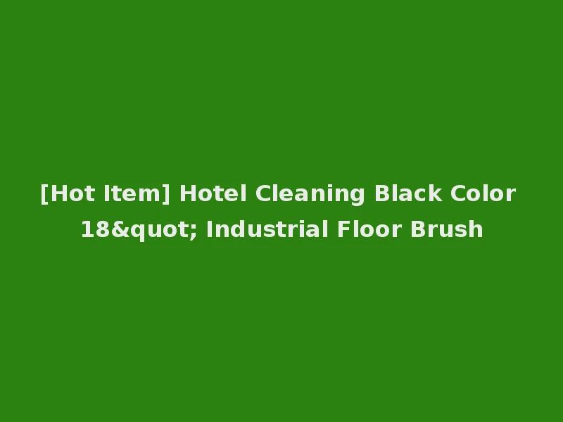 [Hot Item] Hotel Cleaning Black Color 18" Industrial Floor Brush