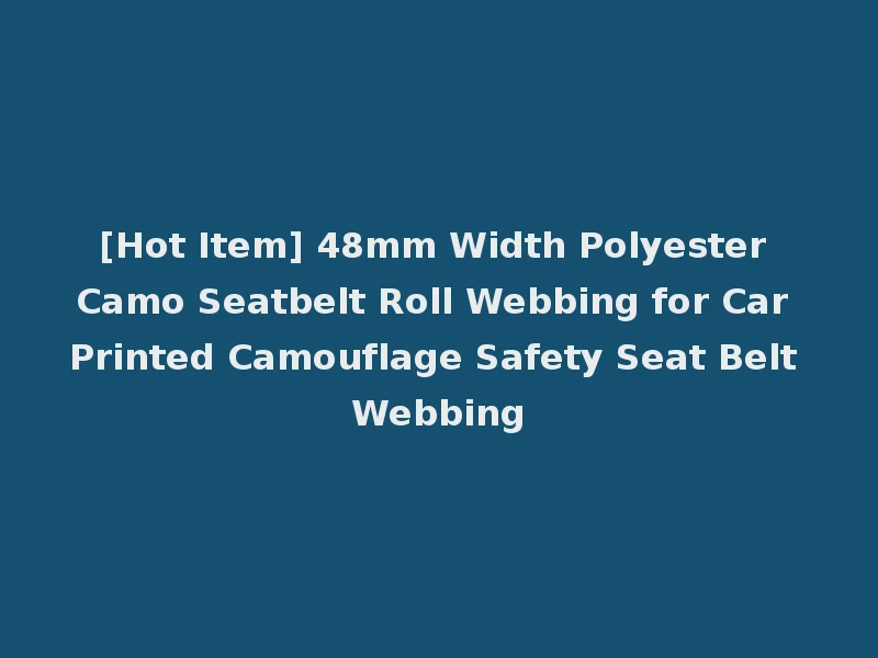 [Hot Item] 48mm Width Polyester Camo Seatbelt Roll Webbing for Car Printed Camouflage Safety Seat Belt Webbing