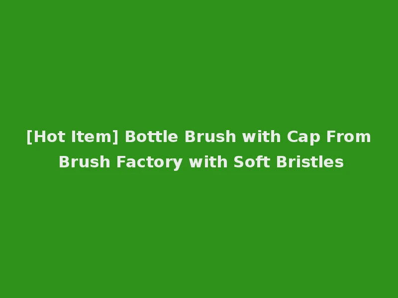 [Hot Item] Bottle Brush with Cap From Brush Factory with Soft Bristles