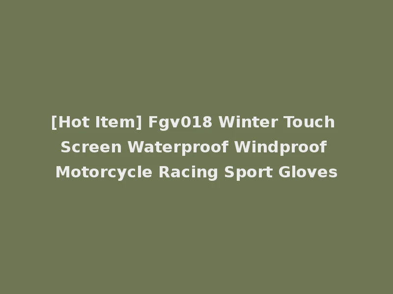 [Hot Item] Fgv018 Winter Touch Screen Waterproof Windproof Motorcycle Racing Sport Gloves