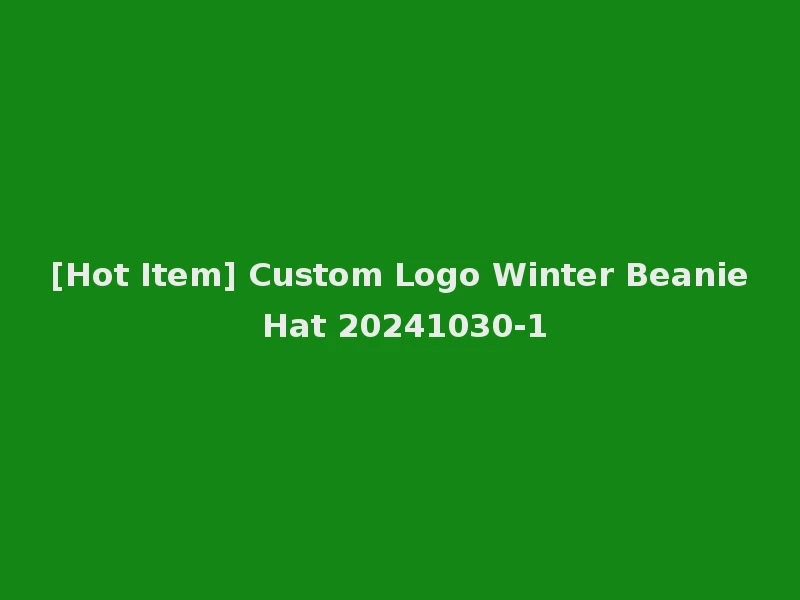 [Hot Item] Custom Logo Winter Beanie Hat 20241030-1