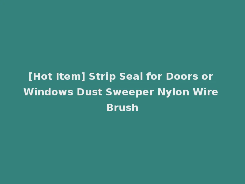 [Hot Item] Strip Seal for Doors or Windows Dust Sweeper Nylon Wire Brush