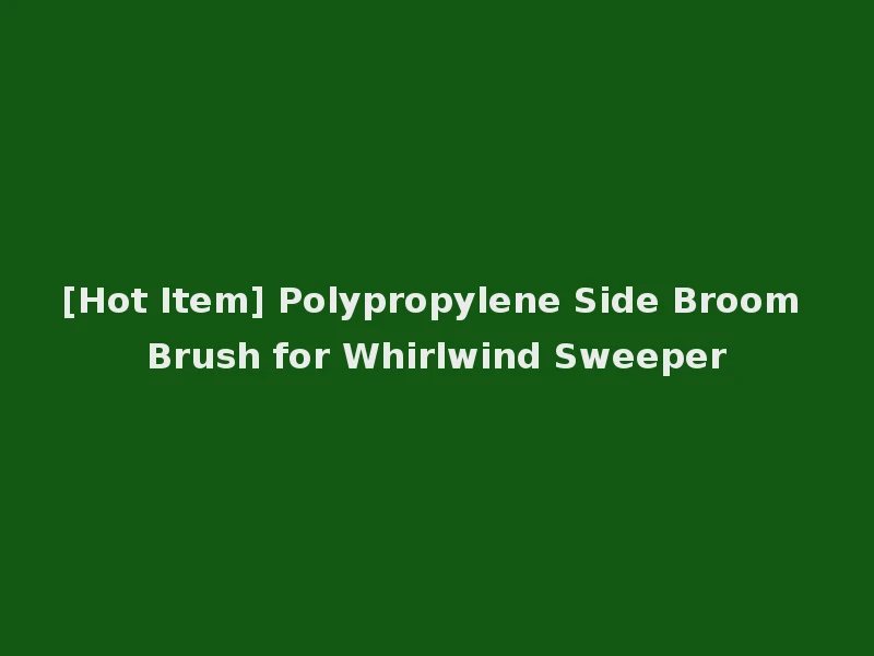 [Hot Item] Polypropylene Side Broom Brush for Whirlwind Sweeper