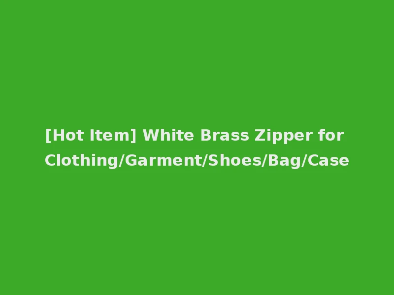 [Hot Item] White Brass Zipper for Clothing/Garment/Shoes/Bag/Case