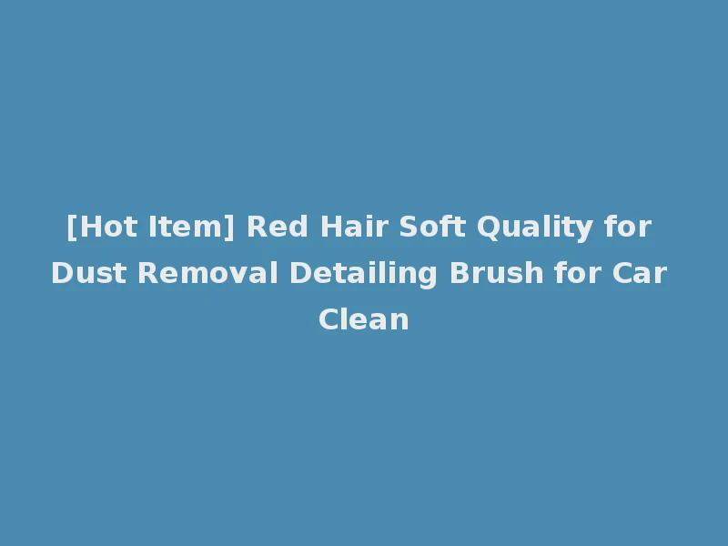 [Hot Item] Red Hair Soft Quality for Dust Removal Detailing Brush for Car Clean