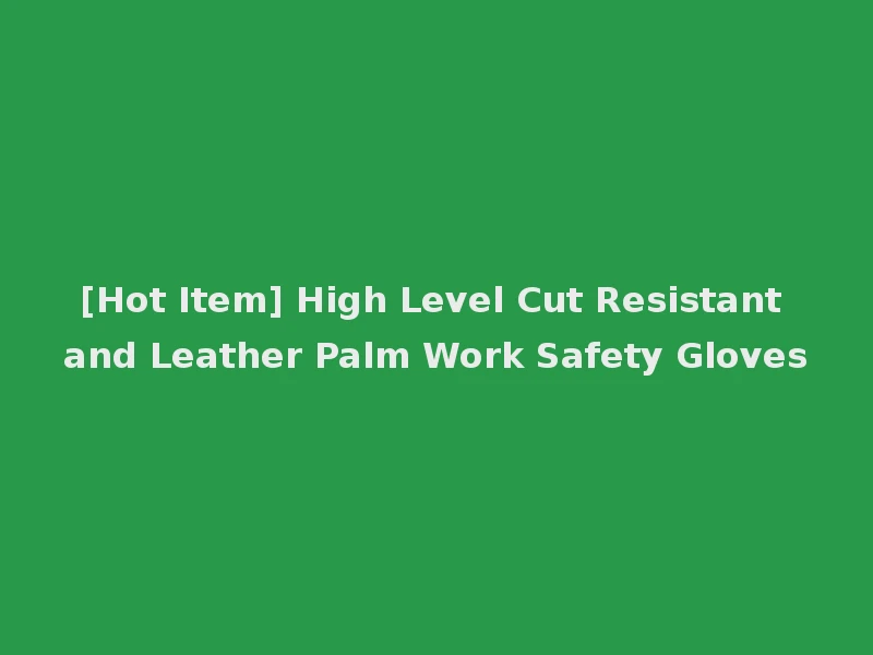 [Hot Item] High Level Cut Resistant and Leather Palm Work Safety Gloves