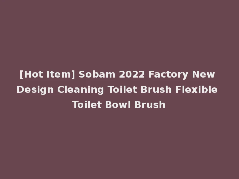 [Hot Item] Sobam 2022 Factory New Design Cleaning Toilet Brush Flexible Toilet Bowl Brush