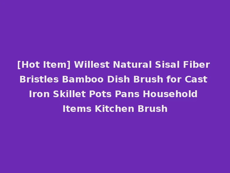 [Hot Item] Willest Natural Sisal Fiber Bristles Bamboo Dish Brush for Cast Iron Skillet Pots Pans Household Items Kitchen Brush