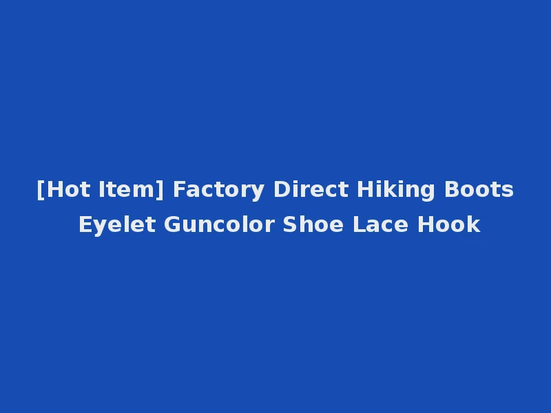 [Hot Item] Factory Direct Hiking Boots Eyelet Guncolor Shoe Lace Hook