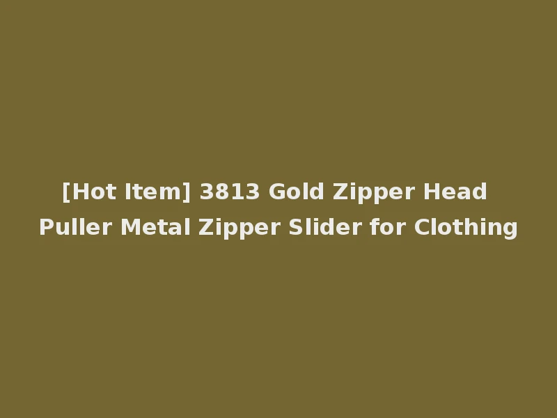 [Hot Item] 3813 Gold Zipper Head Puller Metal Zipper Slider for Clothing