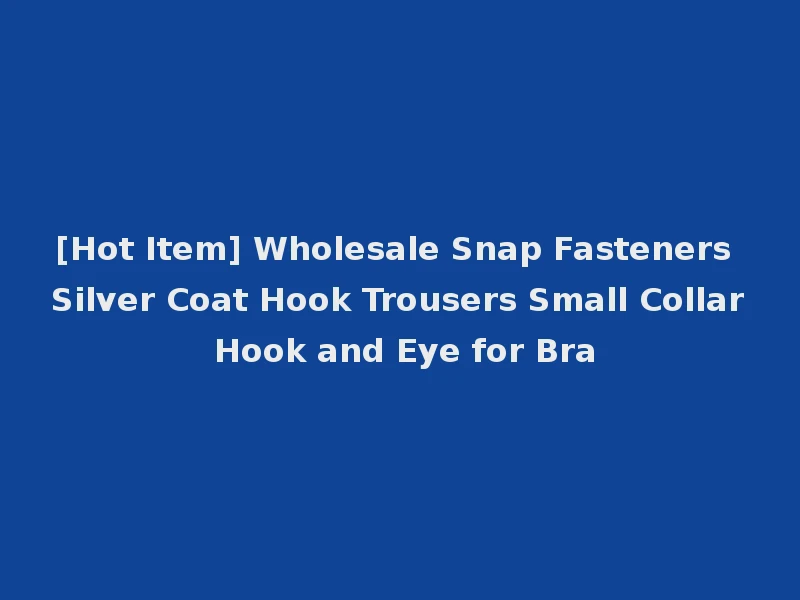 [Hot Item] Wholesale Snap Fasteners Silver Coat Hook Trousers Small Collar Hook and Eye for Bra