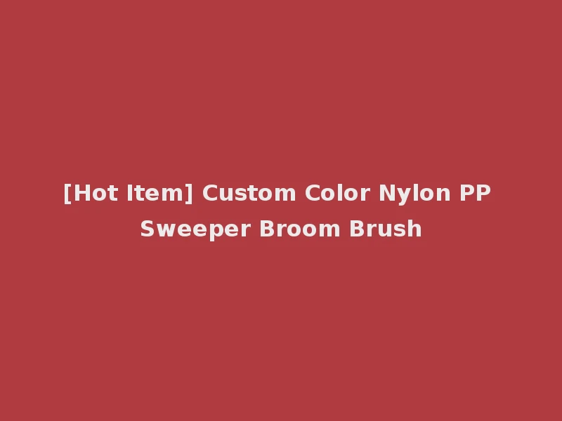 [Hot Item] Custom Color Nylon PP Sweeper Broom Brush