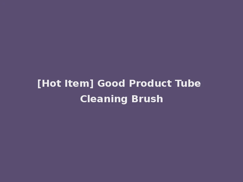 [Hot Item] Good Product Tube Cleaning Brush