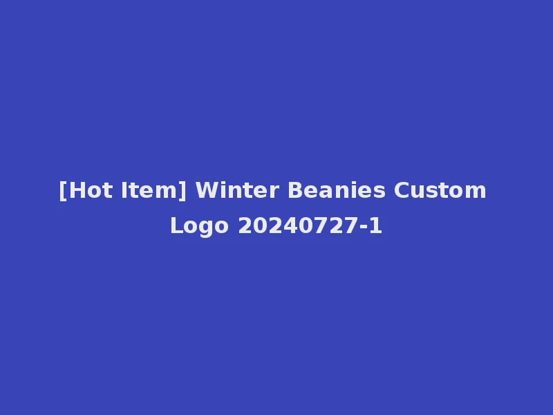 [Hot Item] Winter Beanies Custom Logo 20240727-1