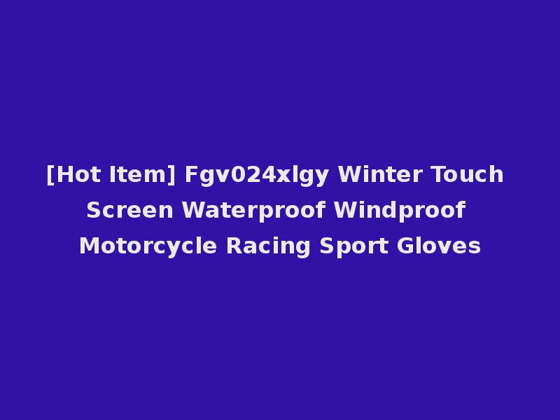[Hot Item] Fgv024xlgy Winter Touch Screen Waterproof Windproof Motorcycle Racing Sport Gloves