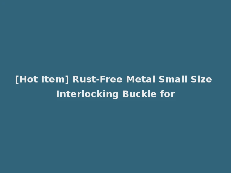 [Hot Item] Rust-Free Metal Small Size Interlocking Buckle for