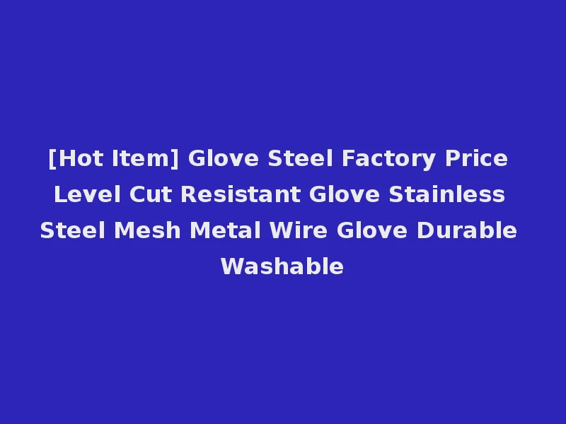[Hot Item] Glove Steel Factory Price Level Cut Resistant Glove Stainless Steel Mesh Metal Wire Glove Durable Washable