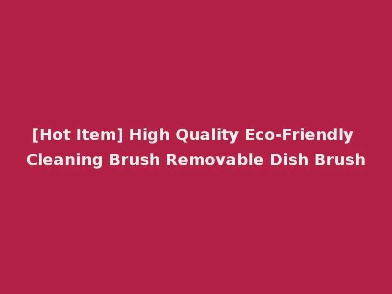 [Hot Item] High Quality Eco-Friendly Cleaning Brush Removable Dish Brush