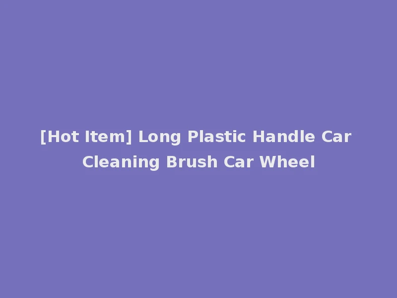 [Hot Item] Long Plastic Handle Car Cleaning Brush Car Wheel