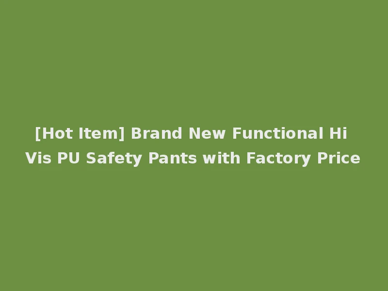 [Hot Item] Brand New Functional Hi Vis PU Safety Pants with Factory Price