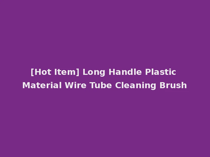 [Hot Item] Long Handle Plastic Material Wire Tube Cleaning Brush