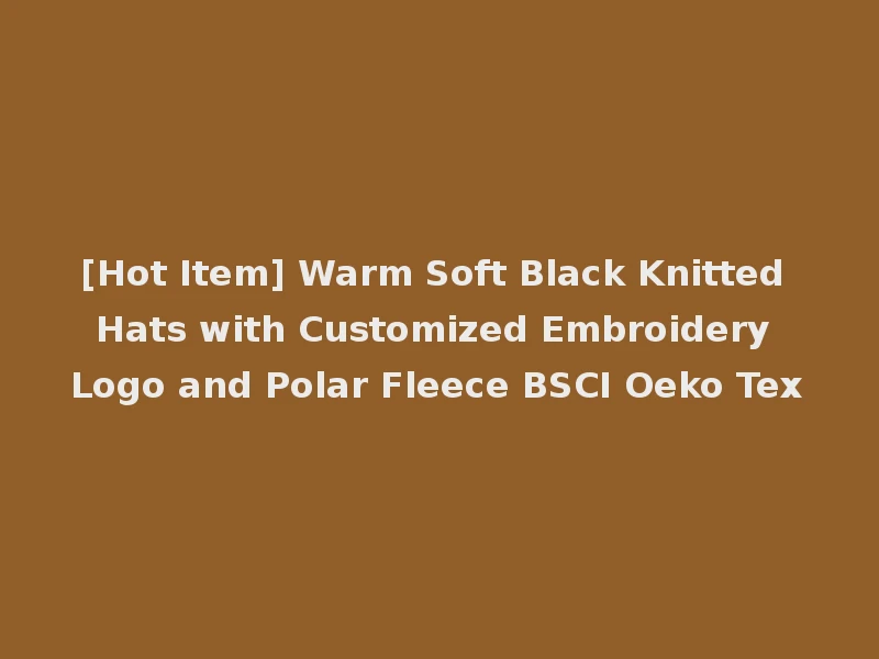 [Hot Item] Warm Soft Black Knitted Hats with Customized Embroidery Logo and Polar Fleece BSCI Oeko Tex