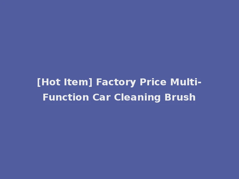 [Hot Item] Factory Price Multi-Function Car Cleaning Brush