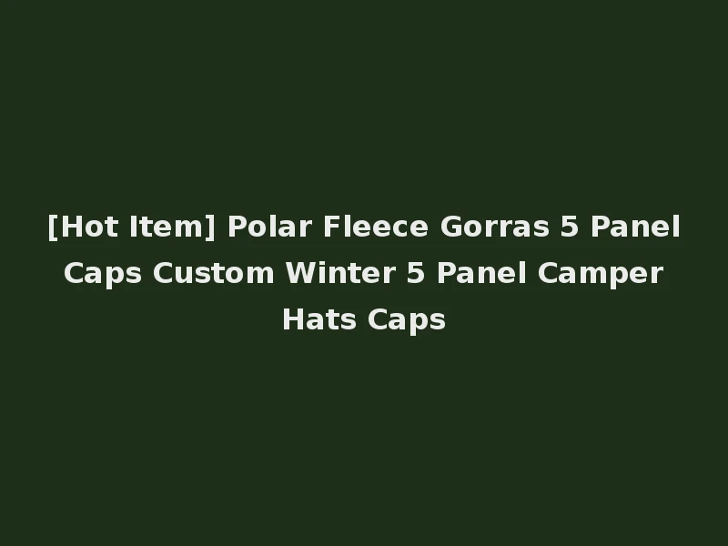 [Hot Item] Polar Fleece Gorras 5 Panel Caps Custom Winter 5 Panel Camper Hats Caps