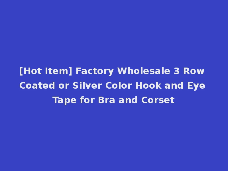 [Hot Item] Factory Wholesale 3 Row Coated or Silver Color Hook and Eye Tape for Bra and Corset