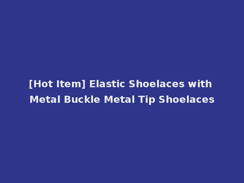 [Hot Item] Elastic Shoelaces with Metal Buckle Metal Tip Shoelaces