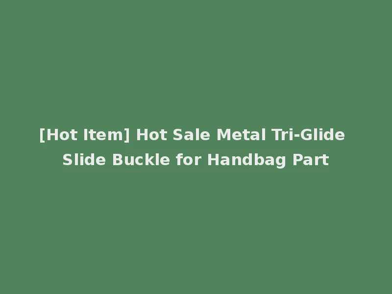 [Hot Item] Hot Sale Metal Tri-Glide Slide Buckle for Handbag Part