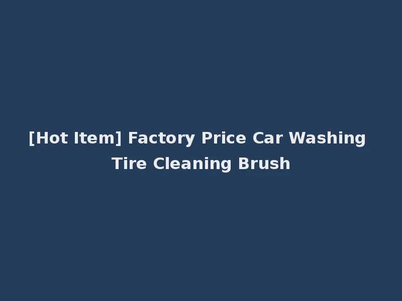 [Hot Item] Factory Price Car Washing Tire Cleaning Brush