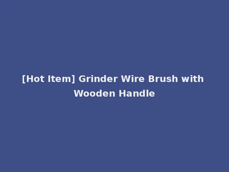 [Hot Item] Grinder Wire Brush with Wooden Handle