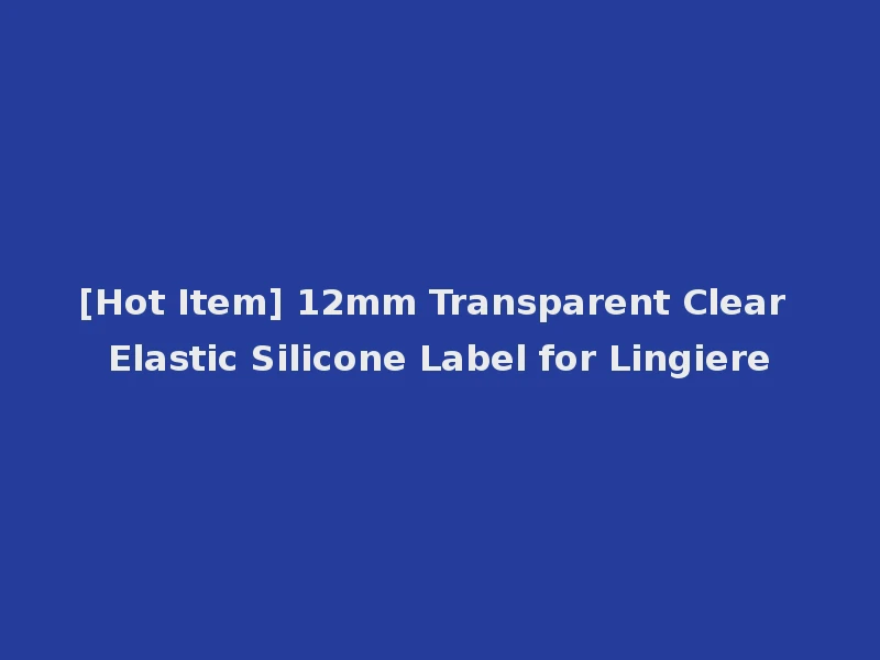 [Hot Item] 12mm Transparent Clear Elastic Silicone Label for Lingiere