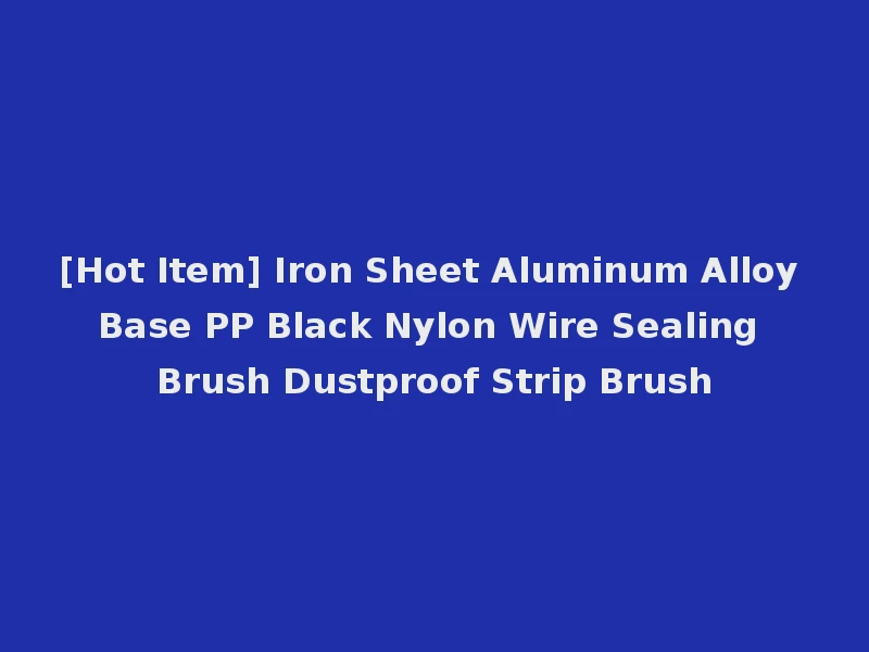 [Hot Item] Iron Sheet Aluminum Alloy Base PP Black Nylon Wire Sealing Brush Dustproof Strip Brush