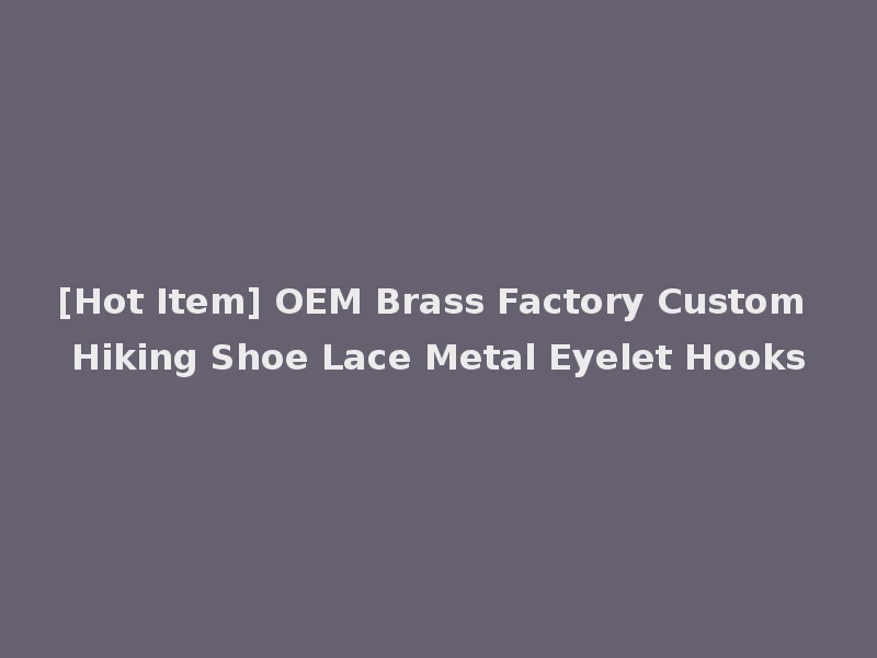 [Hot Item] OEM Brass Factory Custom Hiking Shoe Lace Metal Eyelet Hooks
