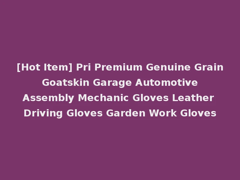 [Hot Item] Pri Premium Genuine Grain Goatskin Garage Automotive Assembly Mechanic Gloves Leather Driving Gloves Garden Work Gloves