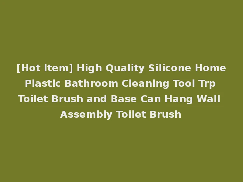 [Hot Item] High Quality Silicone Home Plastic Bathroom Cleaning Tool Trp Toilet Brush and Base Can Hang Wall Assembly Toilet Brush