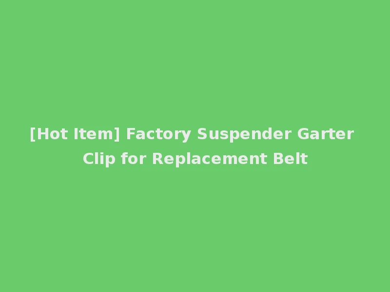 [Hot Item] Factory Suspender Garter Clip for Replacement Belt