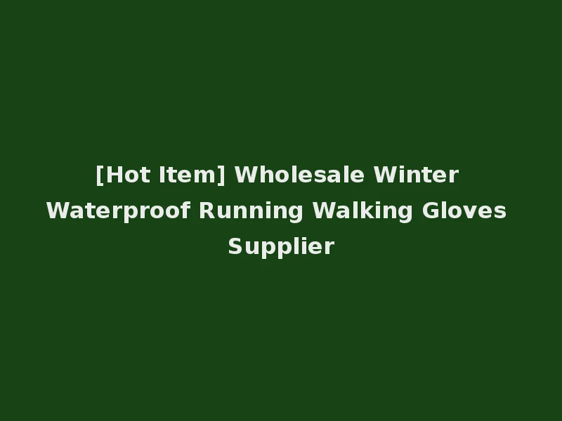 [Hot Item] Wholesale Winter Waterproof Running Walking Gloves Supplier