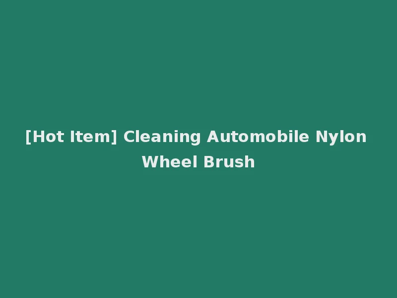[Hot Item] Cleaning Automobile Nylon Wheel Brush