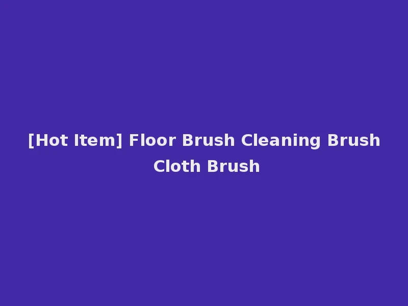 [Hot Item] Floor Brush Cleaning Brush Cloth Brush