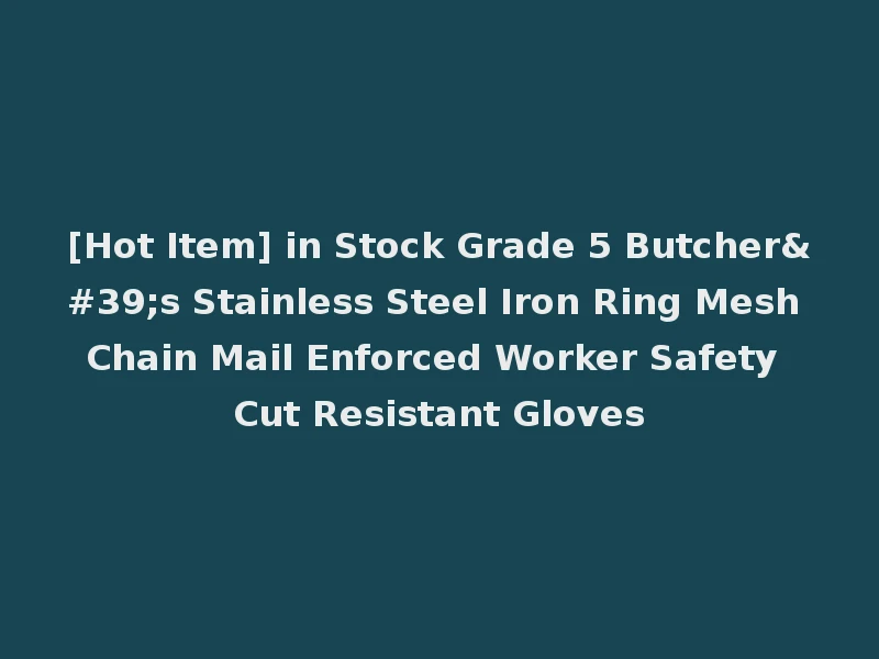 [Hot Item] in Stock Grade 5 Butcher's Stainless Steel Iron Ring Mesh Chain Mail Enforced Worker Safety Cut Resistant Gloves